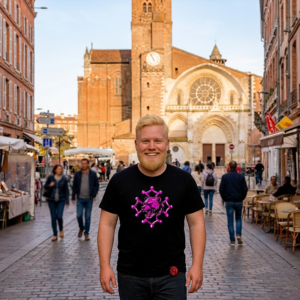 T-shirt OURS OCCITANIE ROSE